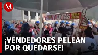 ¿Por qué fue la PELEA entre comerciantes y policías de CdMx?