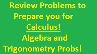 Review Problems for Calculus - Problems 1-6