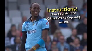 Watch the Cricket World Cup 2019 online!