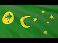 Flag of Cocos Keeling Islands waving in the wind - Flag animation - Motion background - 4K UHD