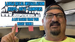 Large decal installation on RV tutorial