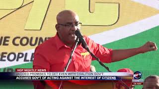 JAGDEO PROMISES TO GET EVEN WITH COALITION GOV'T