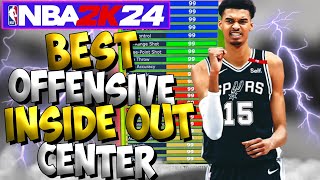 I CREATED MY BEST ALL-AROUND OFFENSIVE CENTER BUILD IN NBA 2K24