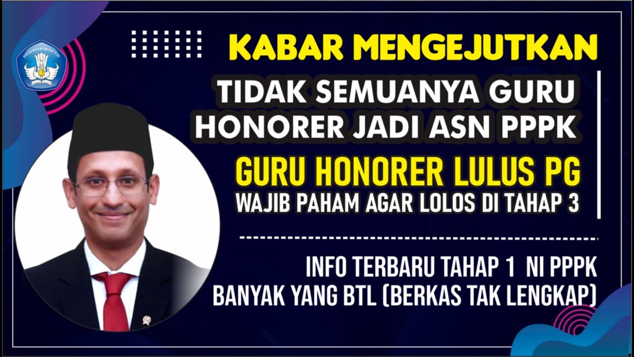 🔴MENGEJUTKAN...! PPPK TAHAP 3 GURU HONORER TAK SEMUANYA DIANGKAT PPPK ...