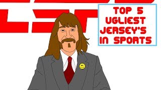 Cartoon Sports Network - Top 5 Ugliest Jersey's List - NHL MLB NFL NBA