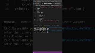 Binary to Decimal Conversion Python Program