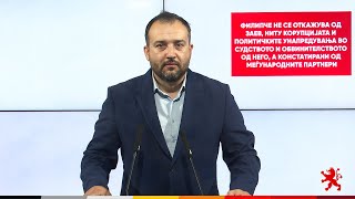 Лефков: Филипче не се откажува од Заев, ниту корупцијата и политичките унапредувања