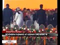 devendra fadnavis on stage for uddhav thackeray s oath ceremony