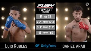 Fury FC Prelims 81 Luis Robles vs Daniel Arau