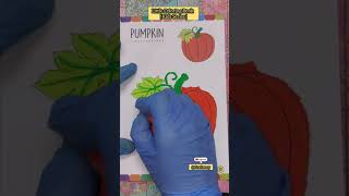 Coloring Pumpkin Vegetable with Oil Pastels Colors | Kids Series Little Coloring Book