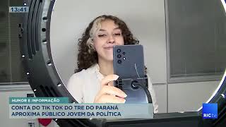 Conta do TikTok do TRE do Paraná aproxima público jovem da política