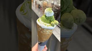 【東京-高円寺】β STAND パリパリザックザクの濃厚抹茶づくしクレープ/Japanese Matcha Crepes #東京グルメ #高円寺グルメ #matcha #crepe#shorts