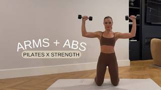 30 MIN ARMS + ABS WORKOUT - Light Weights || Pilates x Strength