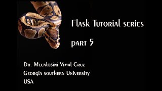 Flask tutorial Session 5