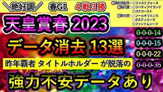 天皇賞春2023 【消去データ13選】 タイトルホルダーに不安データあり