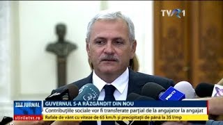 Guvernul s-a răzgândit din nou. Contribuțiile sociale vor fi transferate parțial