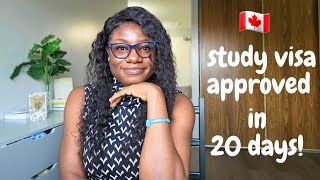 HOW I GOT MY CANADIAN STUDY VISA APPROVED IN 20 DAYS. ALL YOU NEED TO KNOW / DOCUMENTS USED