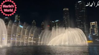 Dancing fountain show in Dubai || Dubai mall amazing fountain show #dubai