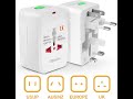 TENACHI Universal Travel Plug Adapter Converter Built-in Surge Protector All in One Power Outlet