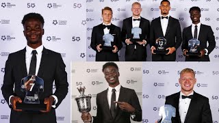 Bukayo Saka Beats Haaland to PFA award and other four Arsenal players make PFA team of the season