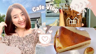 Cafe Vlog🥤Iced Cocoa🍰Basque Burnt Cheesecake จิบโกโก้เย็น+ชีสเค้กหน้าไหม้ ฟินมากค่ะ | PapassornStyle