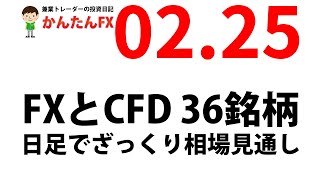 【ゴゴジャン用】明日2月26日からのFXとCFD日足でざっくり相場見通し