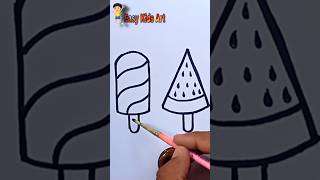 How To Draw Ice cream From Alphabet V#shorts #youtubeshorts#shortvideo #viral #easy_kids_art