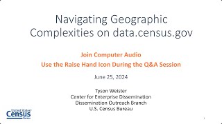 Navigating Geographic Complexities on data census gov
