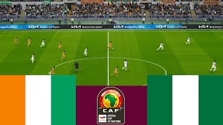 Cote d'Ivoire 0 vs 1 Nigeria. CAF Africa Cup  - Video game simulation PES 2021