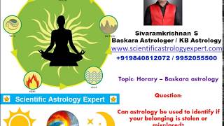 Missing Item-Horary | Tamil | Baskara Astrology | Astrologer Sivaramkrishnan | SSRK