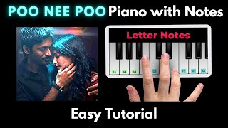 Poo nee poo Piano Tutorial with Notes |  Anirudh | Perfect Piano | 2021
