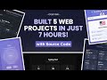 Built 5 HTML, CSS & JavaScript Projects in Just 7 Hours | Beginner to Advanced Web Development