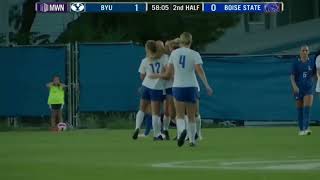 BYU Women's Soccer vs Boise State Game Highlights