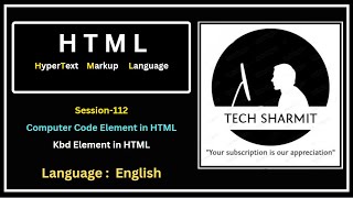 HTML Computer Code Elements | Kbd Element in HTML (Session-112)