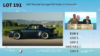 The auction of a 1987 Porsche 911 type 930 Turbo 3 3 Cabriolet