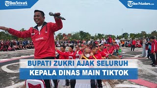 Bupati Zukri dan Wabup Ajak Seluruh Kadis Main Tiktok Gaya Dayung Pacu Jalur