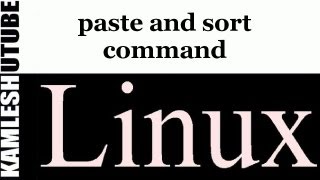 Linux Command (Part 7_A) -paste and sort command