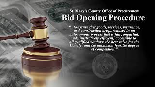 4/9/20 St. Mary's County Bid Opening Procedure
