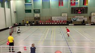 Jonas Nordheim (11) straffeslag Danmark VS Tjekkiet Polish Cup 2019 floorball