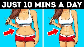 15 exercises to lose belly fat and thigh fat at home in a week | exercises to melt away belly fat