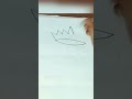 how to draw a very easy queen crown👑 drawing shorts youtubeshorts trending viral