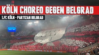 1. FC Köln: CHOREO der SÜDKURVE KÖLN gegen PARTIZAN BELGRAD (06.10.2022)