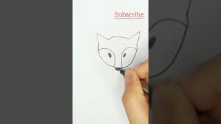 How To Draw a fox DrAwING EaSy|#foxdrawing #short