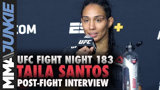 Taila Santos improves to 17-1 with decision win | UFC Fight Night 183 post-fight interview
