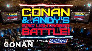 Conan & Andy’s Lightsaber Duel | CONAN on TBS