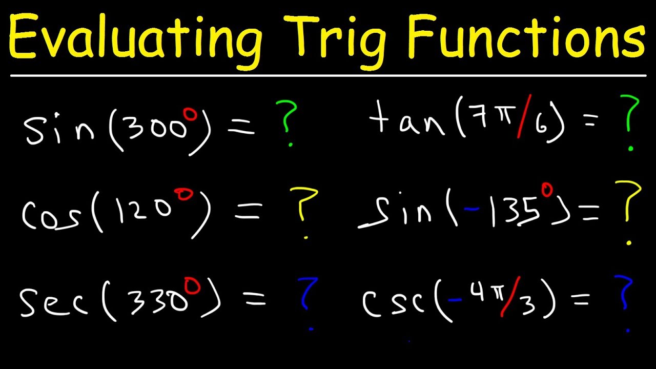 How To Use Reference Angles To Evaluate Trigonometric Functions | สรุป ...