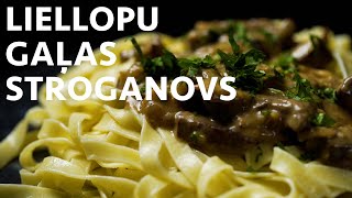 Liellopu gaļas stroganovs