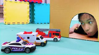 Wendy and Eric Pretend Play with Hot Wheels Toy Cars and Playsets | Kids Learn to Work Together
