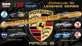 ESR, PHSR \u0026 Tugas Porsche 911 Legends CARRERA CUP (964) @ Laguna Seca with commentary RACE 2