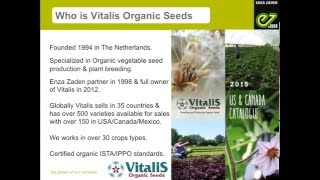 Vegetable Seed Production: Scaling Up: Andrew Rainey, Enza Zaden-Vitalis